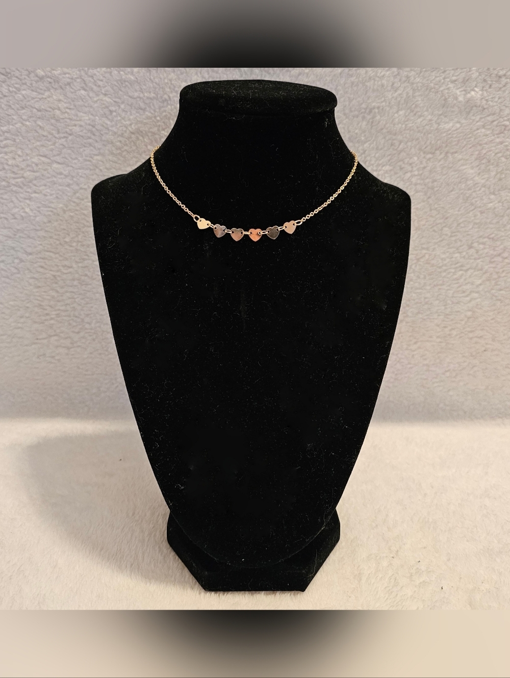 Faux Gold Heart Choker
